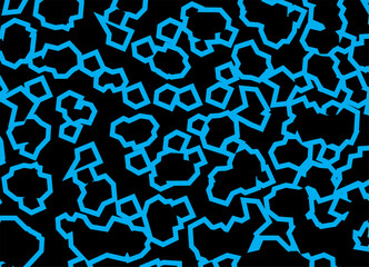 Abstract vector background. A pattern of blue lines on a black background in the form of bark. For packaging, textiles, advertising, web design. 