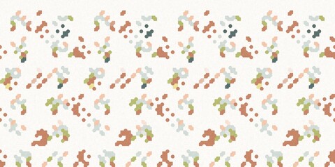 Simple glitch geometric seamless abstract banner with playful woven summer color. Bright whimsical gender neutral border bold irregular shape textile cotton effect edging.