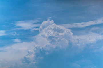 夏の青空と白い入道雲