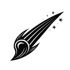 comet streaking across the sky vector art