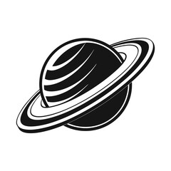 planet Saturn with its rings vector design vector design
