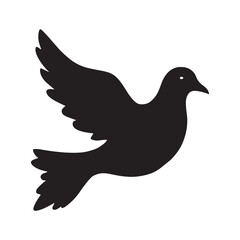 Set of black bird silhouettes illustration art, silhouette bird logo design vector, Birds silhouettes collection