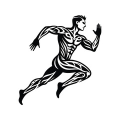 Naklejka premium Running