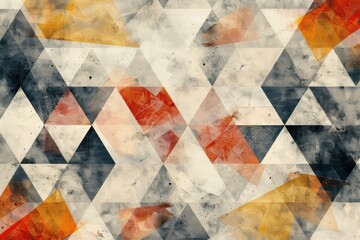 Serene composition of abstract triangles creating a mesmerizing pattern