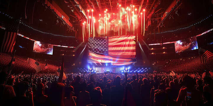 Republican national convention, conservative politics concept for 2024 American presidential election
