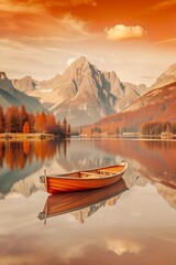 Obraz premium lake and mountains