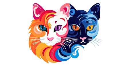 vector logo of cat