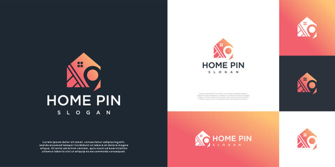 Real estate logo inspiration design template home location