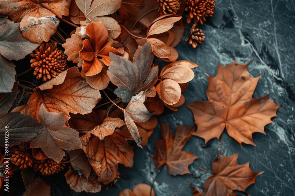 Aufkleber A collection of leaves captured from a unique perspective, suitable for use in nature-related contexts