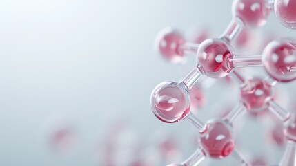 Hyaluronic acid molecule diagram with NAG and amino acids, skincare education, molecular composition