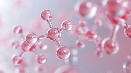 Hyaluronic acid molecule diagram with NAG and amino acids, skincare education, molecular composition
