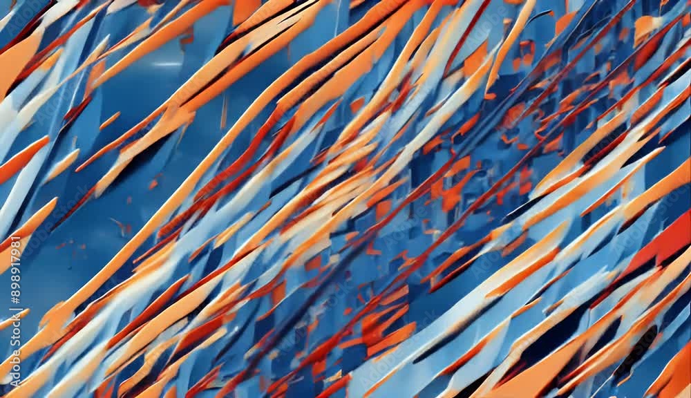 Wall mural yellow vector-stock red element blue lines background concept design minimalistic agonal modern illu