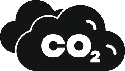Simple image representing co2 emissions polluting the atmosphere