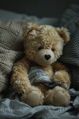 Photorealistic beautiful teddy bear Generative AI