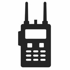 Walkie Talkie Icon Silhouette Versatile Vector Design for Communication Graphics