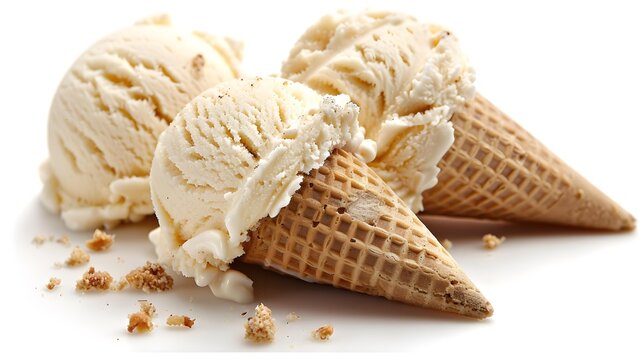 Three ice cream cones