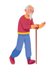 old man with a cane