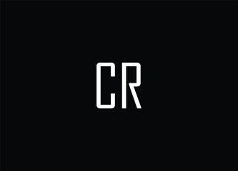 CR RC Creative modern logo design and initial logo