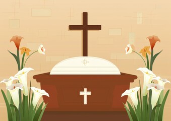 Church Altar with Flowers