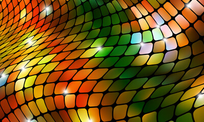 Bright abstract squares background with mosaic style. artistic colorful soft light.