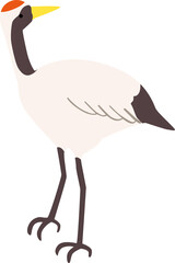 鶴のシンプルなベクターイラスト