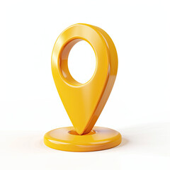 Location pin cartoon creative design isolated on white background 3D rendering vibrant and playful visual modern and dynamic icon distinctive and eye-catching design clear and simple representation