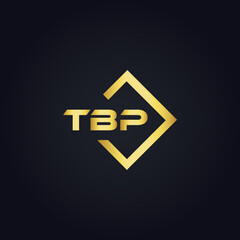 TBP logo. T B P design. White TBP letter. TBP, T B P letter logo design. T B P letter logo design in GOLD, GOLDEN LOGO, THREE, style. letter logo set in one artboard. T B P letter logo vector design.