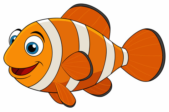 recommend clip art: Funny Clownfish Vector Illustration Cartoon Clipart And Line Art Design, Cute and funny clownfish vector illustration in cartoon style with white background.