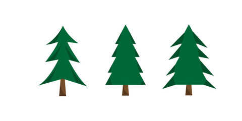 Cute spruce tree vector art, simple pine tree vector illustration
