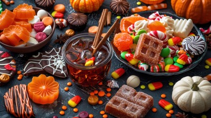 Halloween candy, assorted sweets