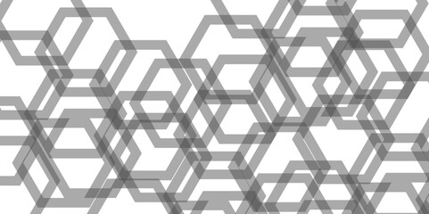 Vector pattern with hexagonal white and gray technology line paper background. Metal Hexagon Fence Background Texture on a white background. Use for banner, poster, add, card, wallpaper and many more.
