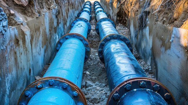 Modern technology for underground pipes for utilities water sewage and more