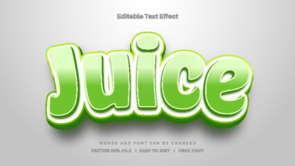 Juice text effect - 3d text effect style.