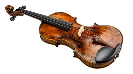 Fototapeta premium [Transparent Background PNG]A violin on a white background