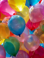 Colorful Balloons Birthday Party Background