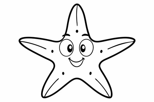 recommend clip art: Funny Starfish Vector Illustration with White Background, Funny starfish vector illustration with white background, perfect for cartoons, clipart, and line art