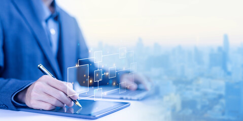 design workflow automation with flowcharts. diagram algorithm flow, model work structure digital,...