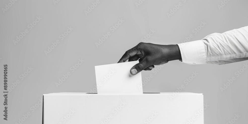 Poster a person storing documents in a box