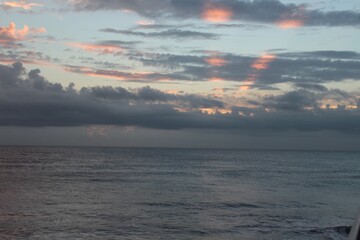 sunset over the sea in Mexico