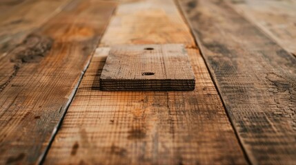 Closeup of a carpenter s square tool placed on a piece of weathered textured wooden plank or board  The image showcases the intricate wood grain patterns and natural rustic aesthetic