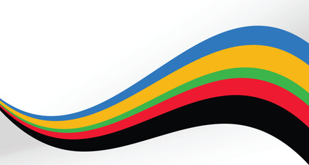 Colorful sport background for international sport tournament football basketball softball volleyball in Paris France 2024. Abstract wave geometric color background for world sport event