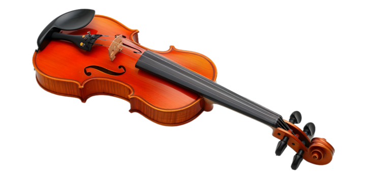 [Transparent Background PNG]Elegant Violin on White Background