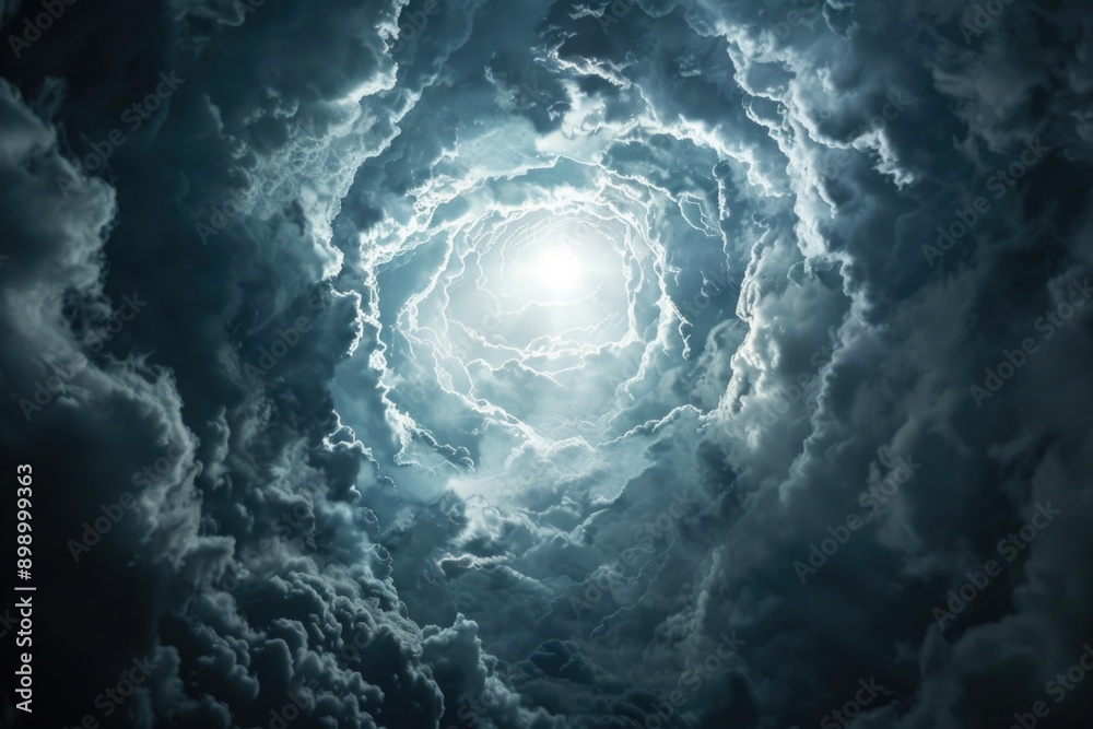 Poster a picture of cloudy sky, suitable for backgrounds or weather-related themes
