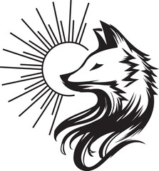 シンプルな太陽とフォックスマーク