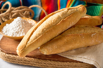Crispy and Delicious Bolillo from a Traditional Mexican Bakery