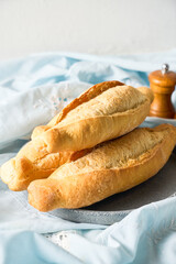 Bolillo, mexican White bread commonly used to accompany food