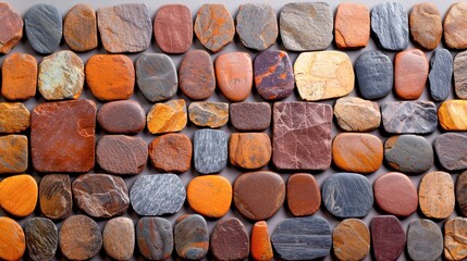 Natural Stone Mosaic Tile Pattern Background