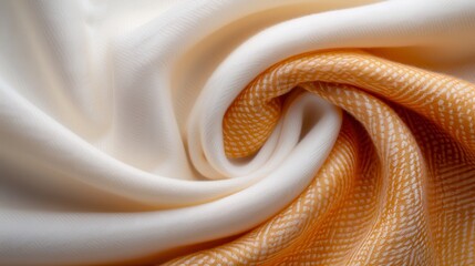 Soft White and Orange Fabric Texture