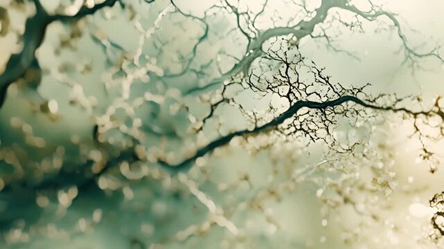 A mesmerizing print of abstract branches and tendrils effortlessly intertwining to form a beautiful organic design.