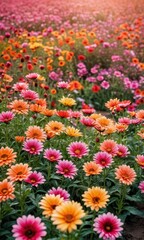 Obraz premium Colorful Flowers in a Garden.